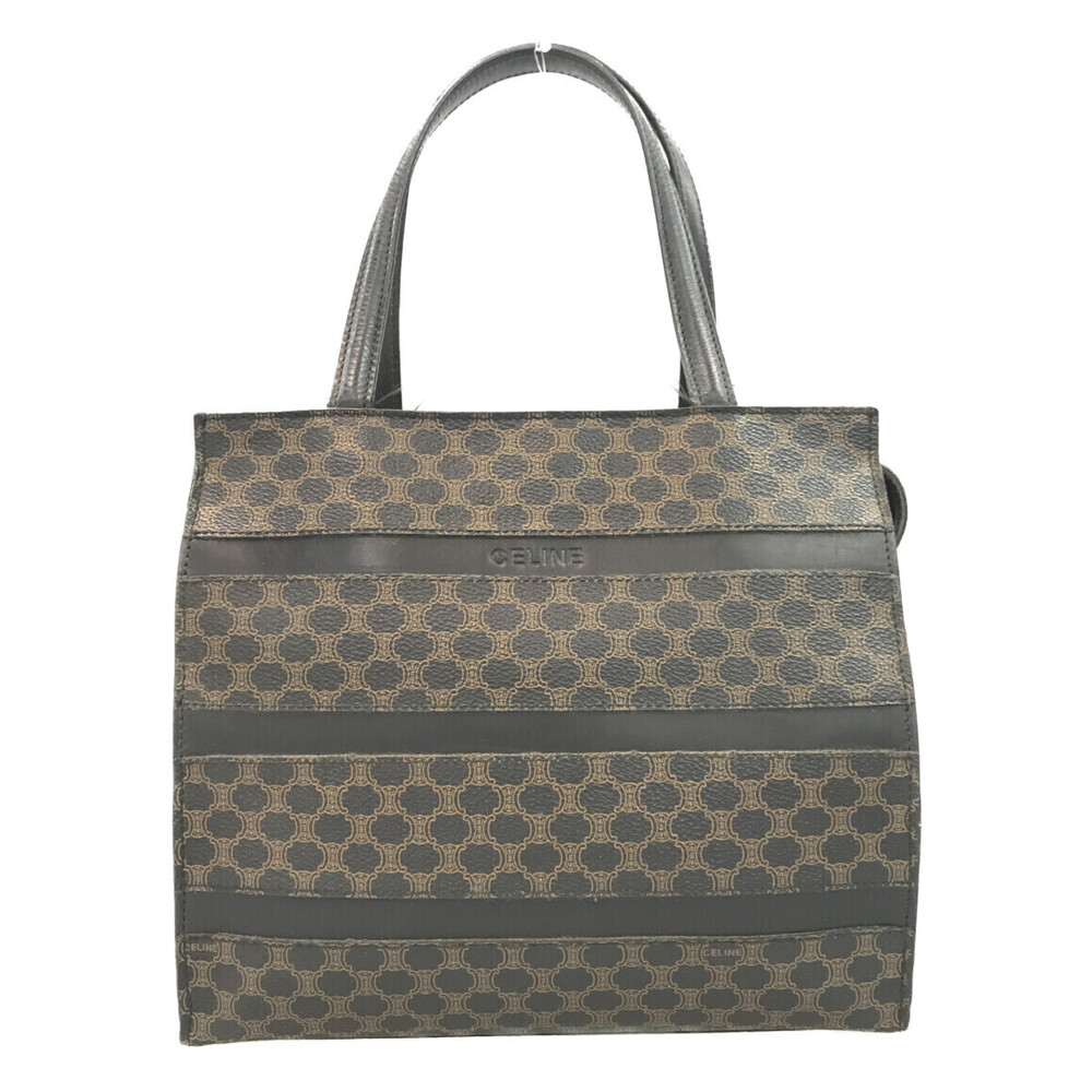 Celine Macadam canvas leather 2way bag Brown
